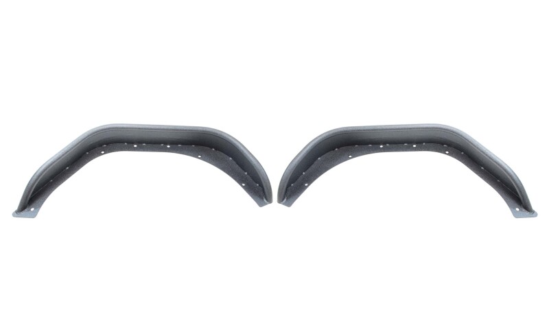 Jeep Wrangler Tube Fenders - Rear - Fishbone Offroad - Steel Tube - Black - `18-`27